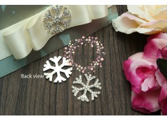 Bling Snowflake S-C, Flat Back, Pack of 5 ( 2.8 cm)